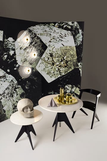 Screw sidobord Ø60 cm - White marble-cast iron - Tom Dixon
