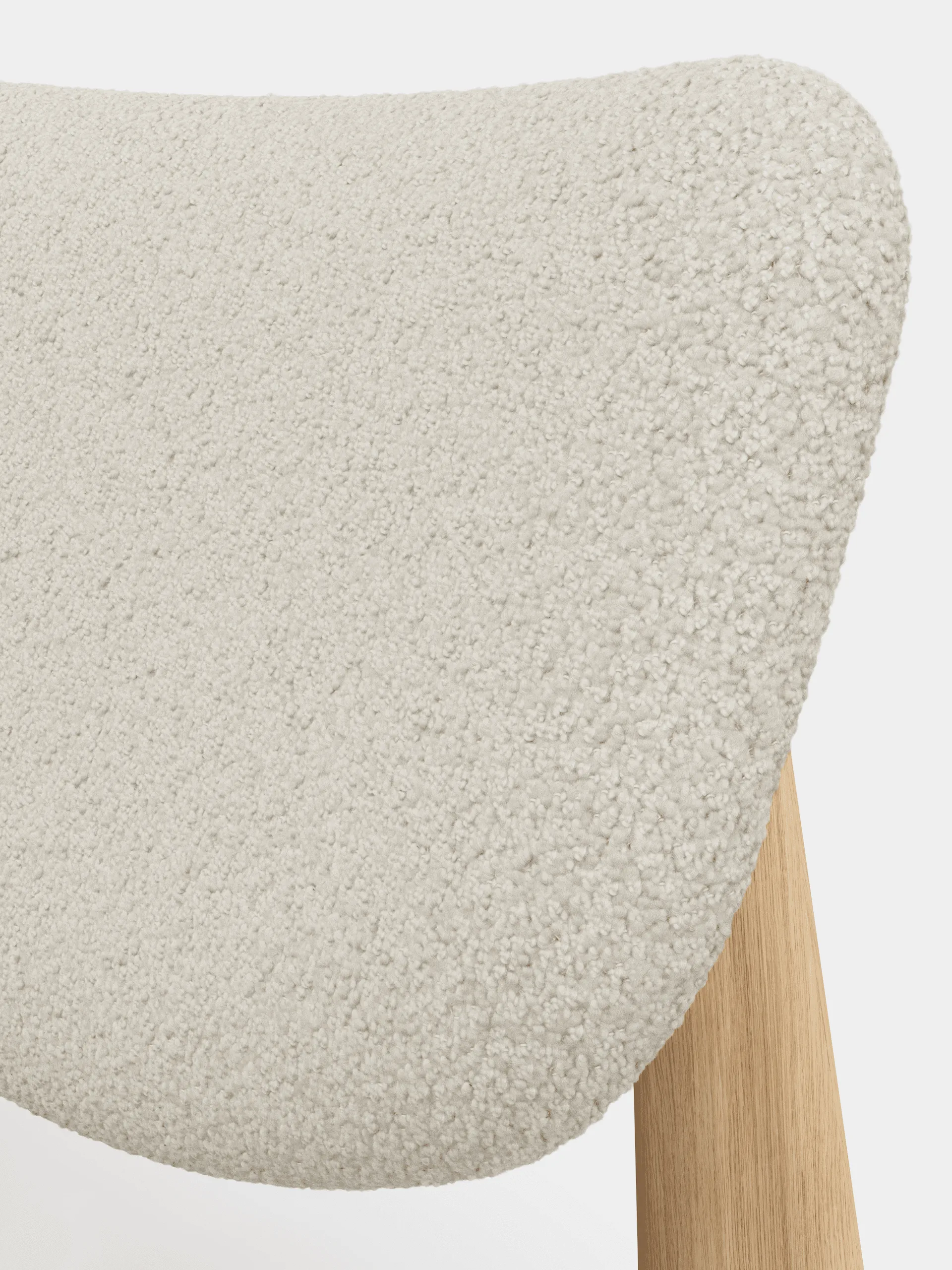 Slab loungestol klädd sits, Natural brushed oak-Elle 0200 CMHR Natural Tom Dixon