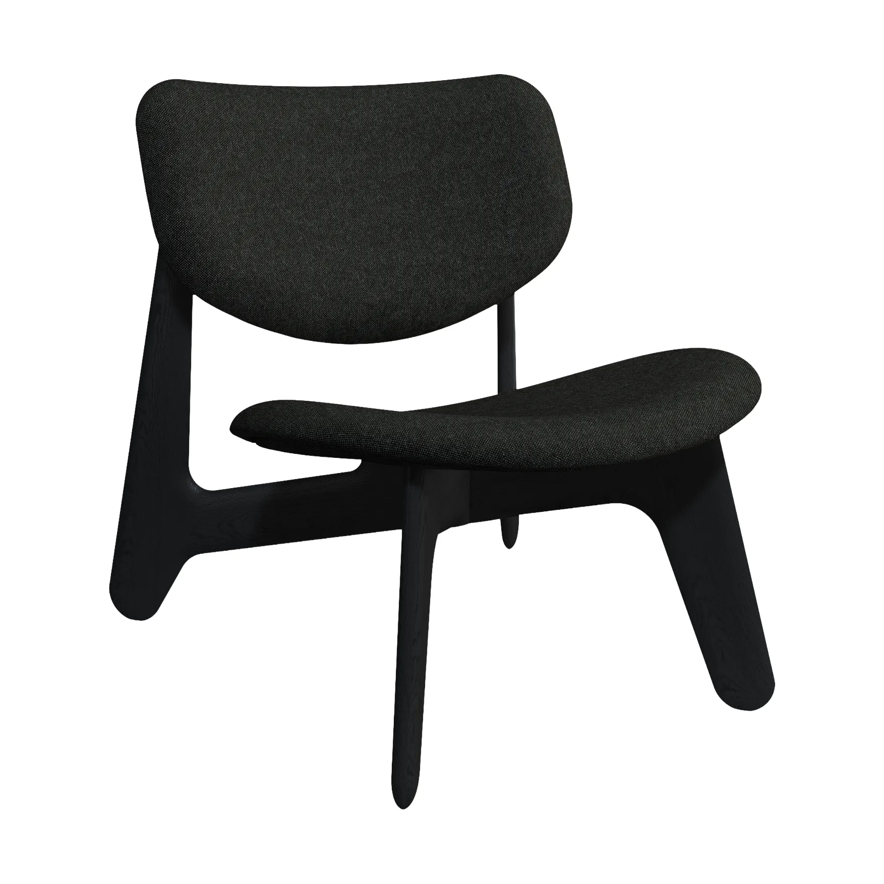 Slab loungestol klädd sits, Natural brushed oak-Hallingdal 0180 CMHR Tom Dixon