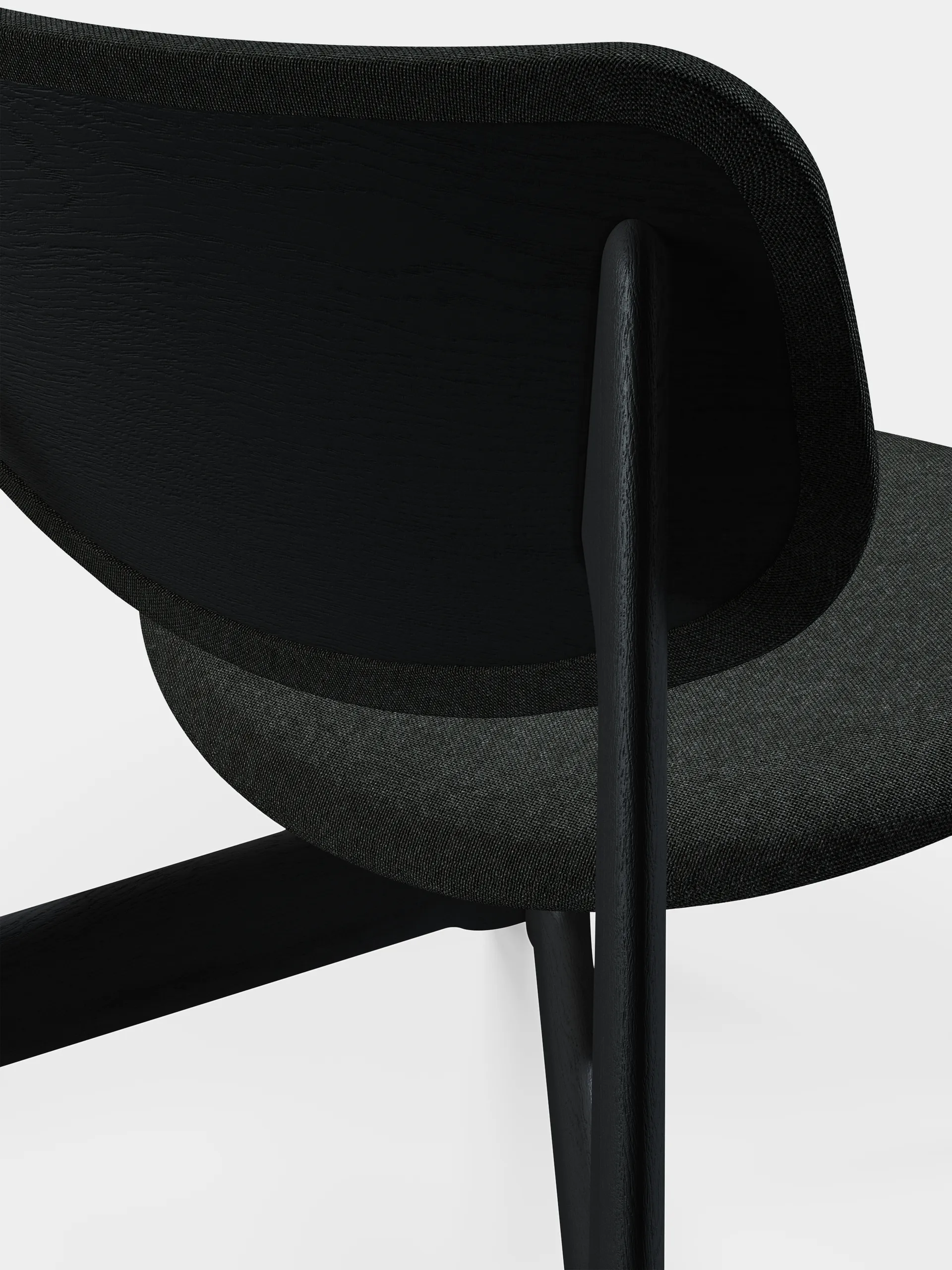 Slab loungestol klädd sits, Natural brushed oak-Hallingdal 0180 CMHR Tom Dixon