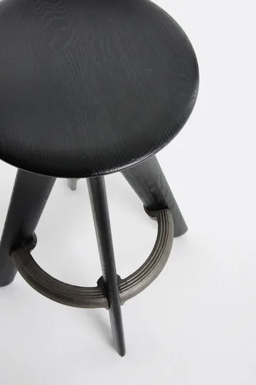 Slab rund barpall 76 cm - Black oak - Tom Dixon