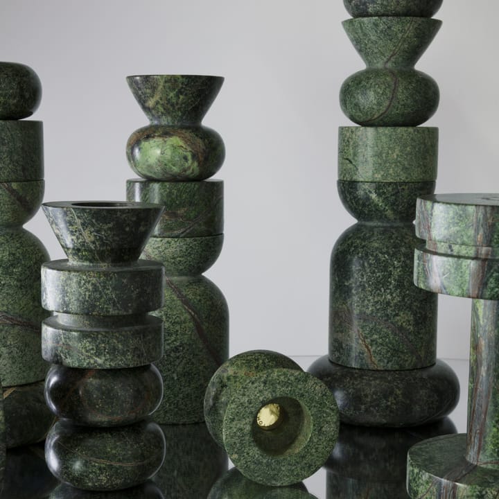 Stone Stacking ljusstake 5 delar, Grön Tom Dixon