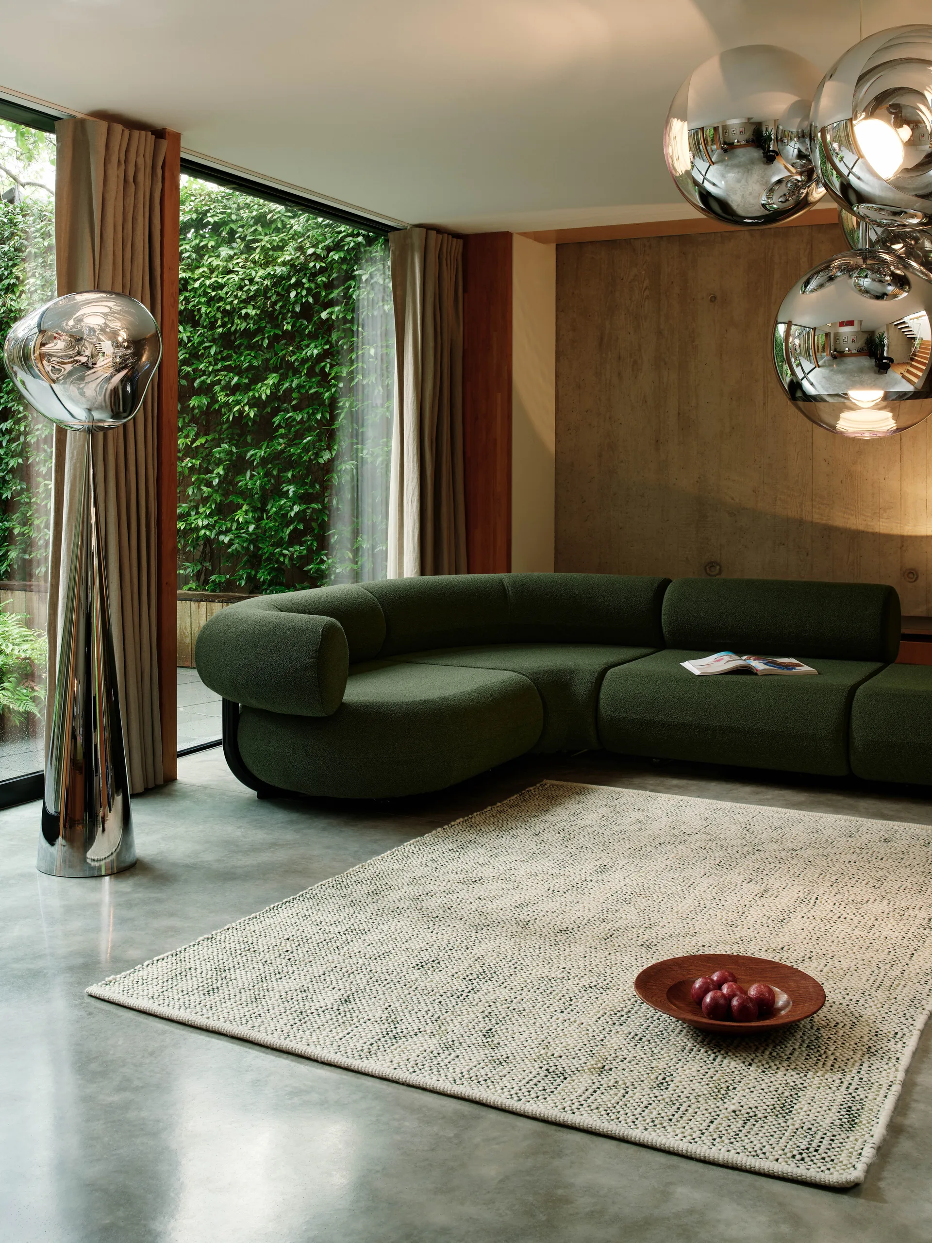 Tweed matta, Grön 200x300 cm Tom Dixon