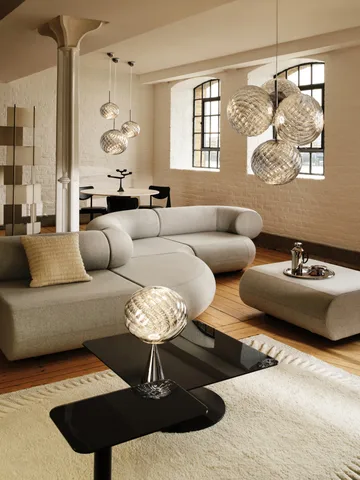 Whirl cone fat bordslampa - Silver - Tom Dixon