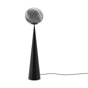Whirl cone fat golvlampa - Silver-black - Tom Dixon