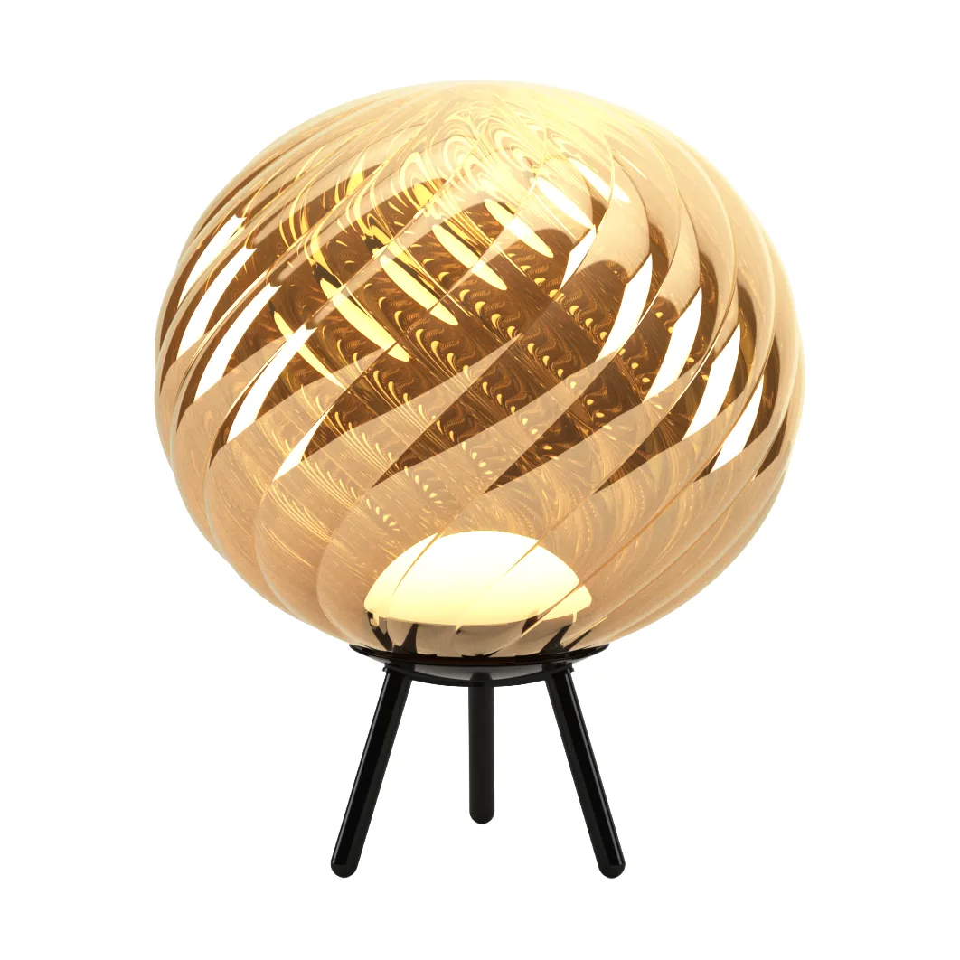Whirl portabel golvlampa, Gold-black Tom Dixon