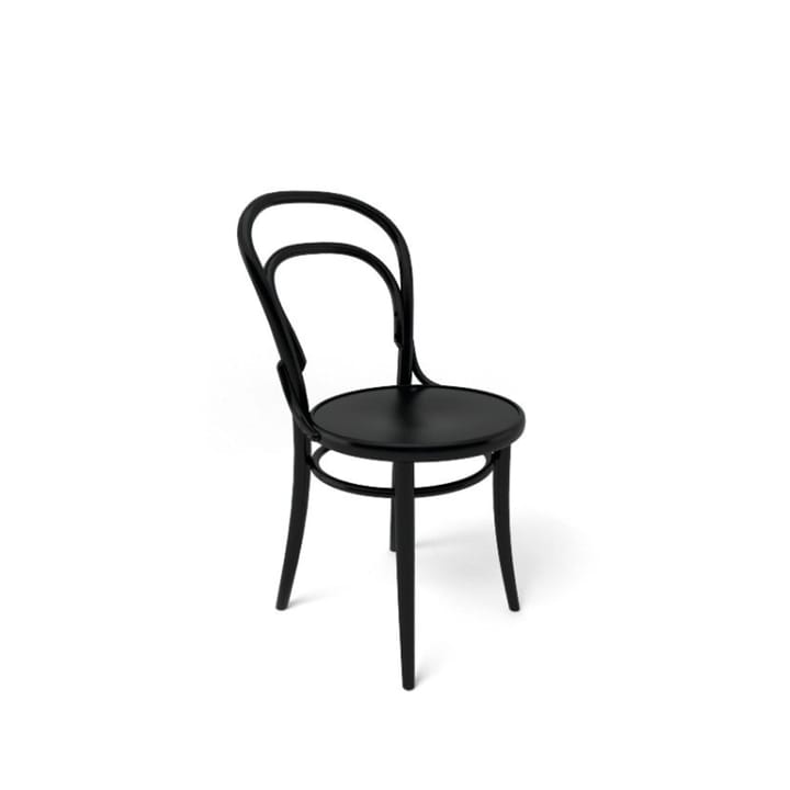 Ton Chair no.14/02 stol - svartbets b123, new, fanérsits - TON