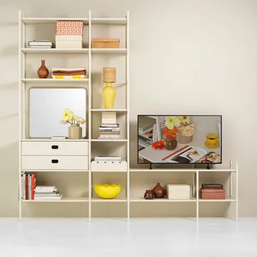 Portal TV-hylla, Off white, 244 cm - TÔNN furniture