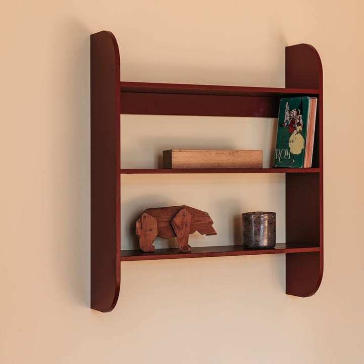 Strapats vägghylla 62x73,6 cm, Burgundy TÔNN furniture