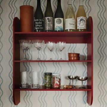 Strapats vägghylla 62x73,6 cm - Burgundy - TÔNN furniture
