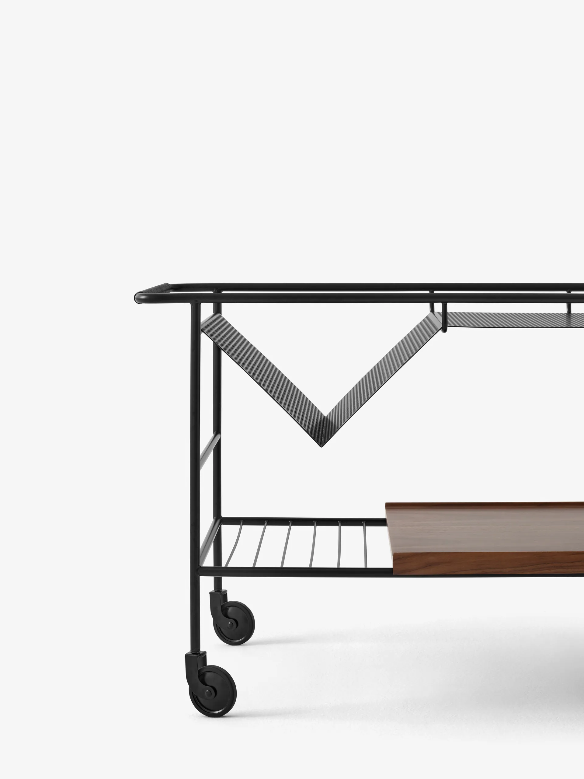 Alima förvaringsvagn lackerad valnöt, Black & lacquered walnut &Tradition