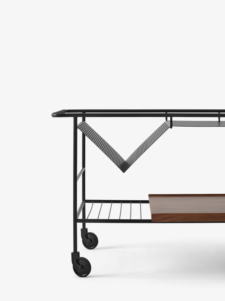 Alima förvaringsvagn lackerad valnöt, Black & lacquered walnut &Tradition