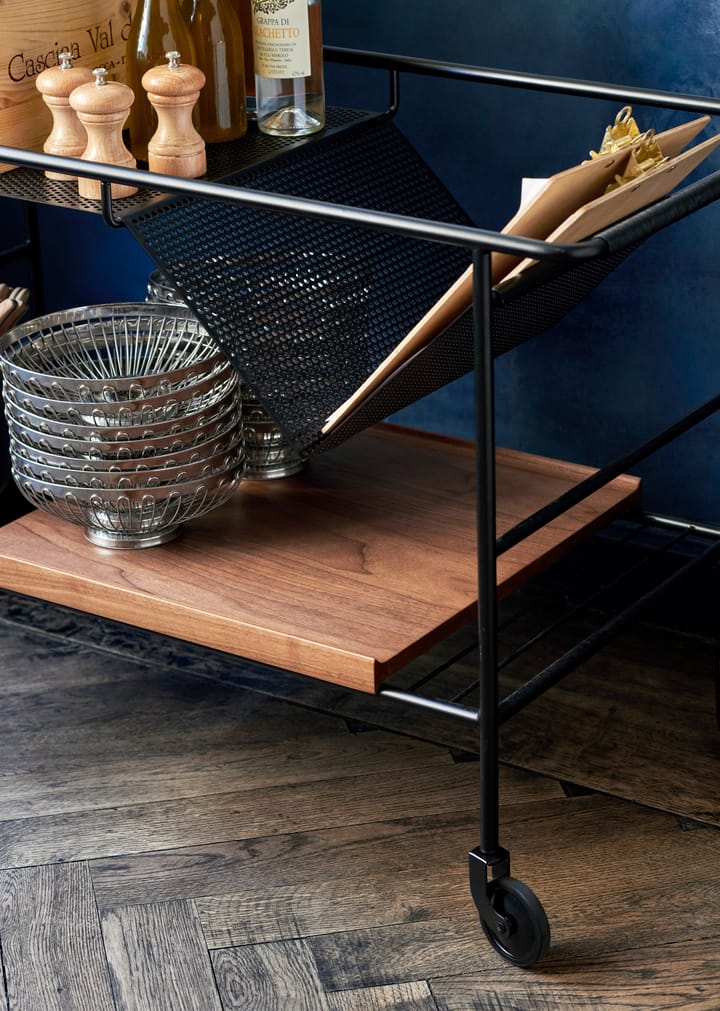 Alima förvaringsvagn lackerad valnöt, Black & lacquered walnut &Tradition