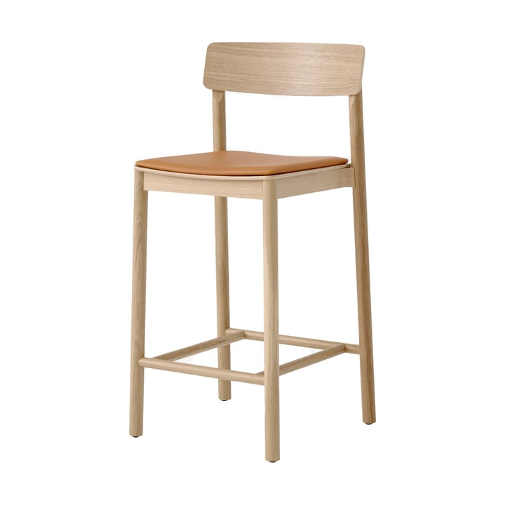 Betty TK14 Counter Chair barstol 65 cm, Noble konjaksfärgat läder-lackad ek &Tradition