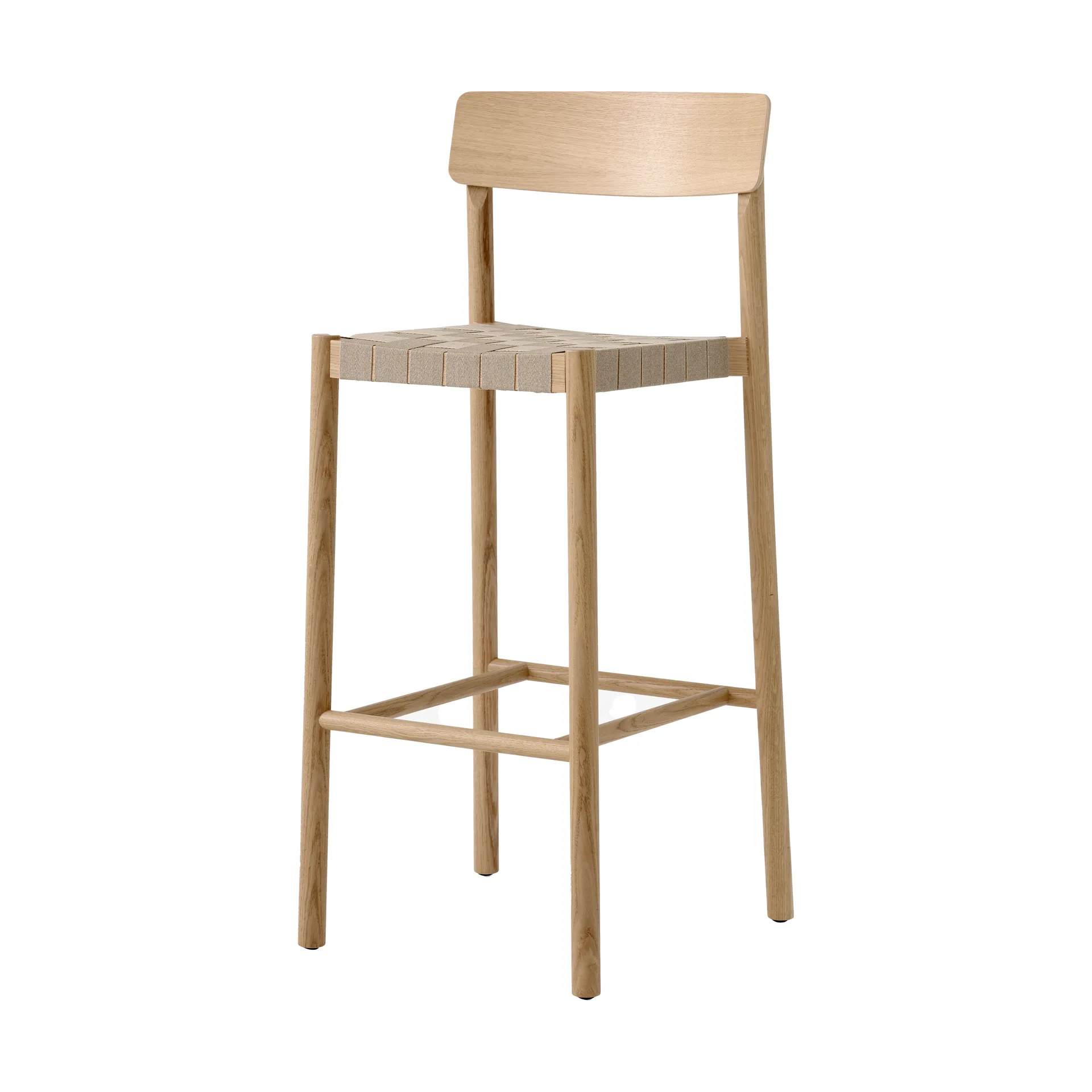 Betty TK15 Bar Chair barstol 75 cm, Lackad ek-naturfärgat lin &Tradition