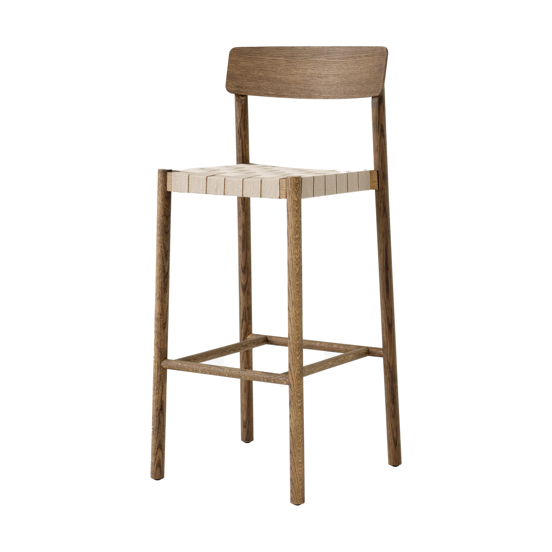 Betty TK15 Bar Chair barstol 75 cm, Rökt ek-naturfärgat lin &Tradition