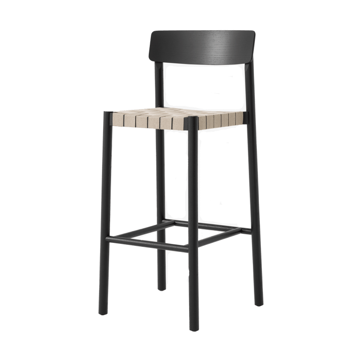 Betty TK15 Bar Chair barstol 75 cm - Svartlackad ask-naturfärgat lin - &Tradition