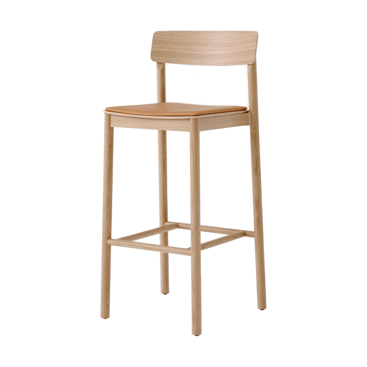 Betty TK17 Bar Chair barstol 75 cm - Noble konjaksfärgat läder-lackad ek - &Tradition