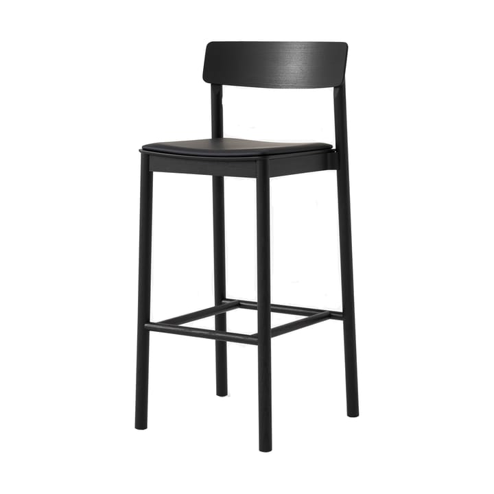 Betty TK17 Bar Chair barstol 75 cm - Noble svart läder-svartlackad ask - &Tradition