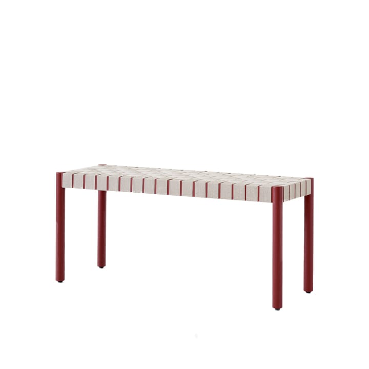 Betty TK4 bänk - maroon, naturflätad linnebandssits - &Tradition