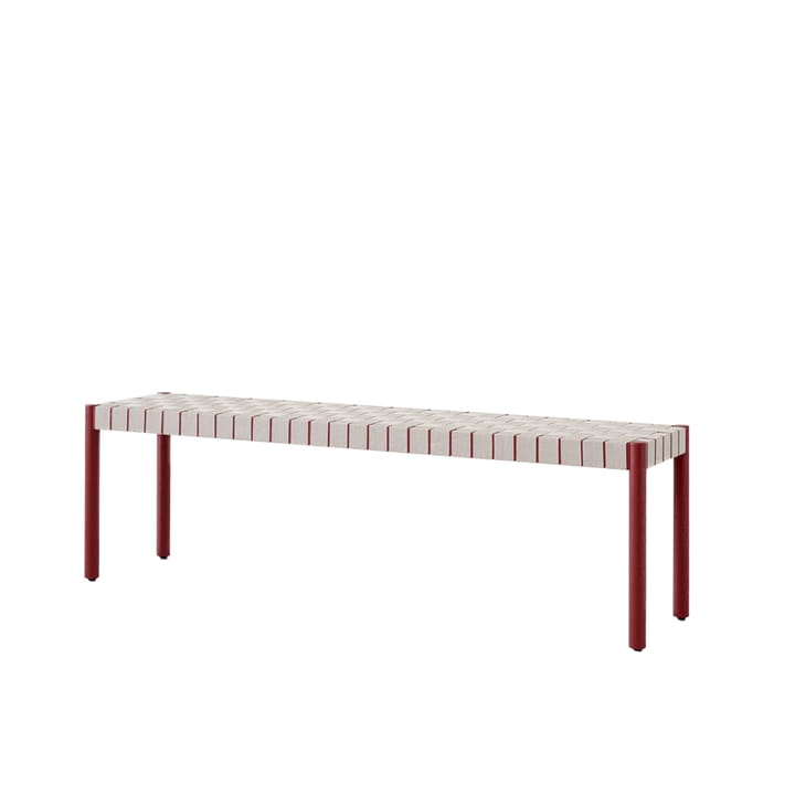 Betty TK5 bänk - maroon, naturflätad linnebandssits - &Tradition