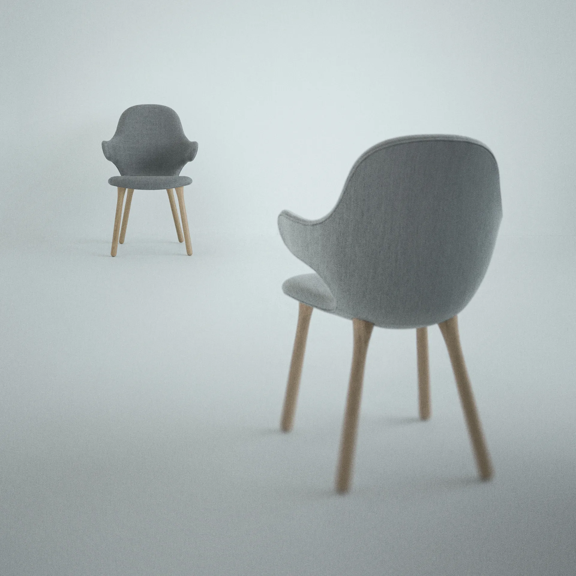 Catch JH1 stol, Balder 782 dark blue-ek rökoljad &Tradition