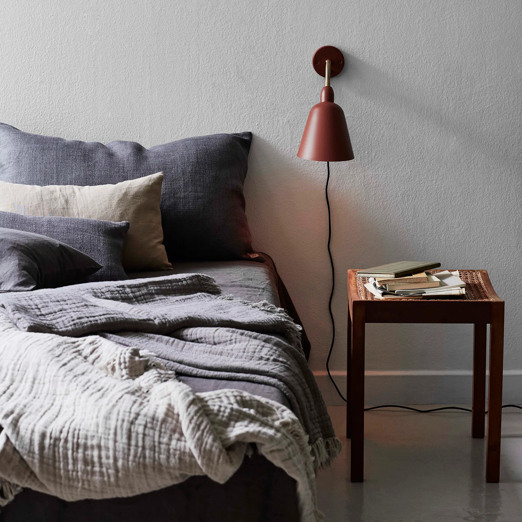 Collect bomullspläd SC33 260x260 cm, Cloud & Slate (beige-grå) &Tradition