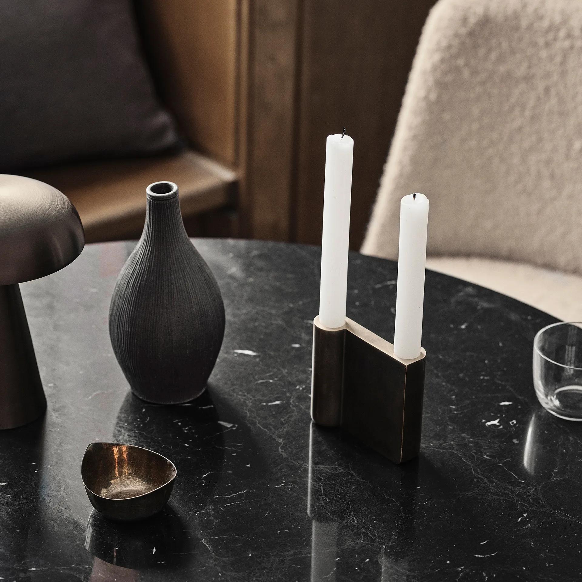 Collect ljusstake SC39, Bronzed brass &Tradition