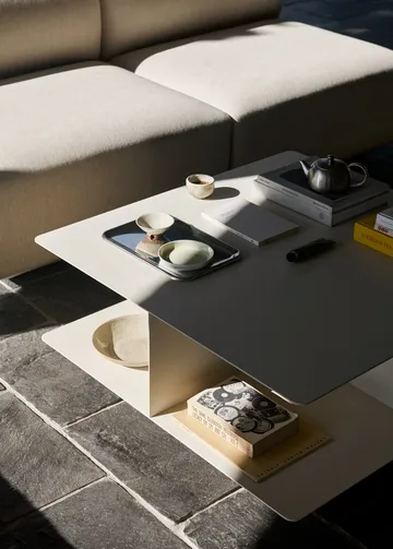 Develius EV3 soffbord - Steel ivory, Ø89x40 cm - &Tradition