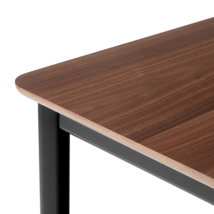 Drip HW115 matbord 83x143 cm, Black frame-clear lacq. walnut &Tradition
