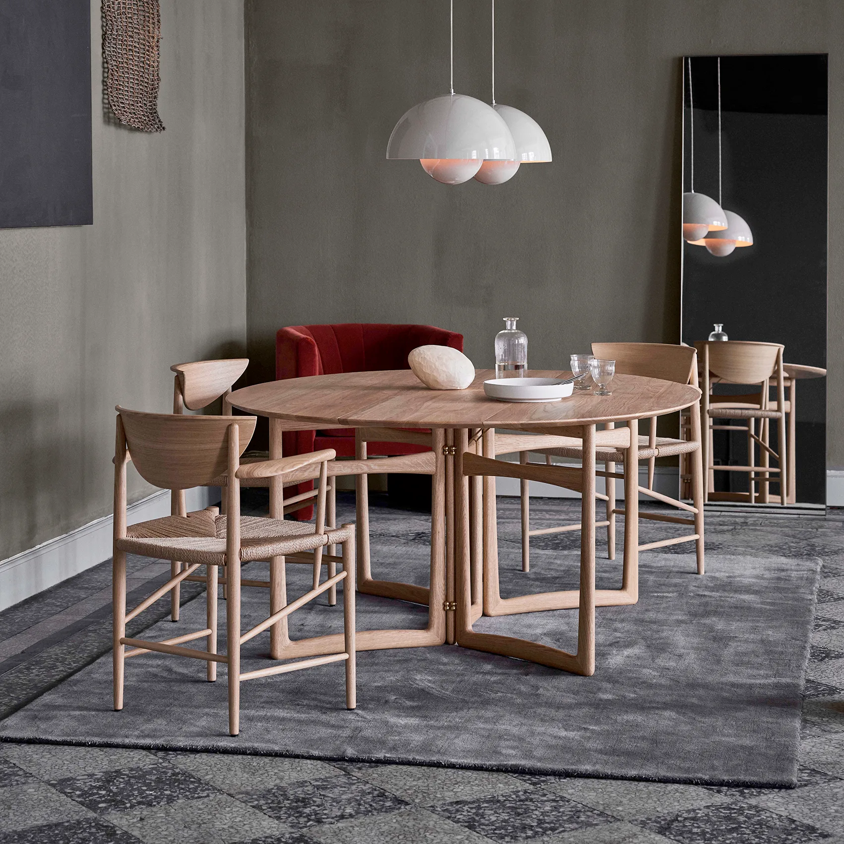 Drop Leaf matbord HM6, Vitoljad ek &Tradition