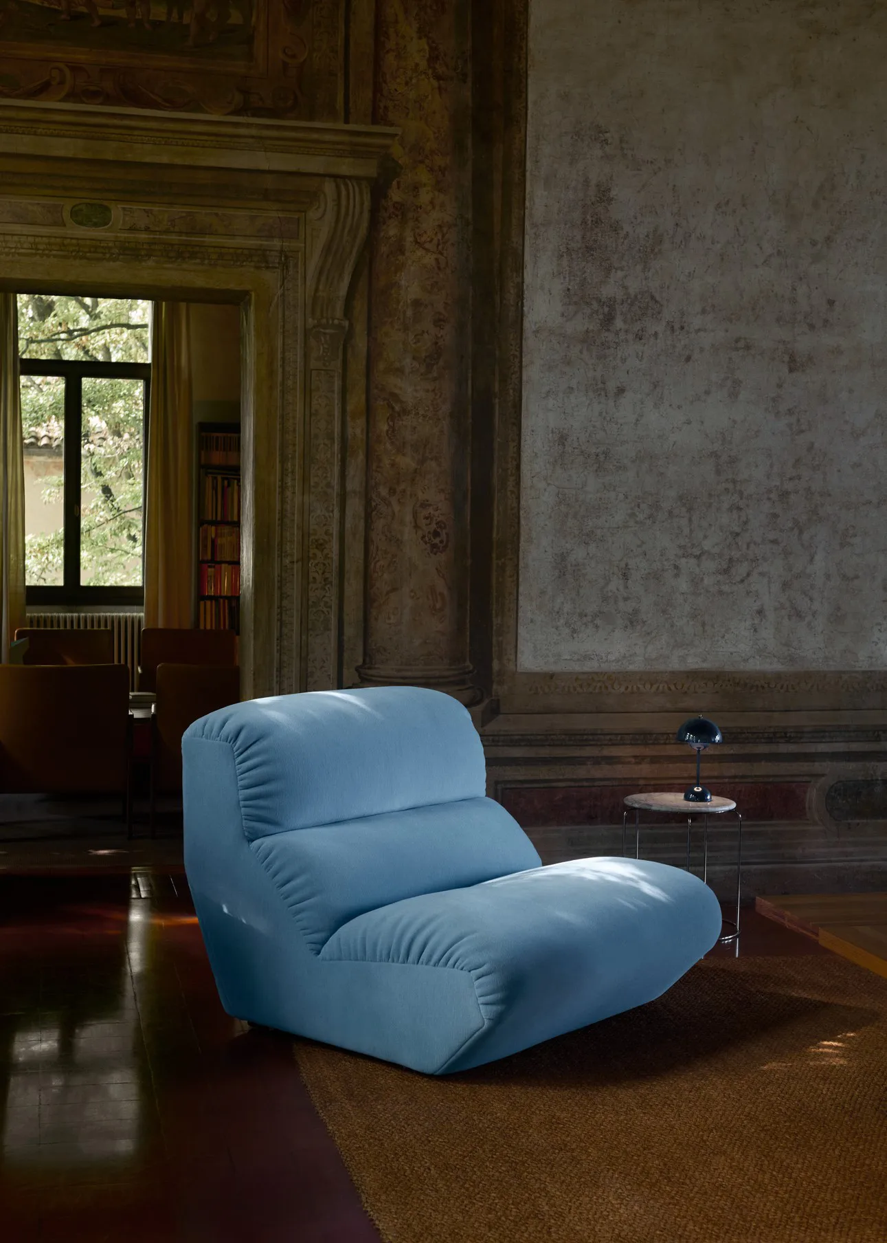 Flowerpot portabel bordslampa VP9, Steel blue &Tradition