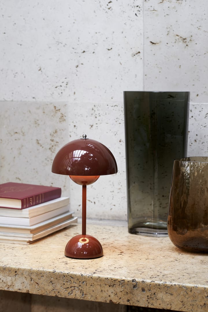 Flowerpot portable bordslampa VP9 - röd_brun - &Tradition