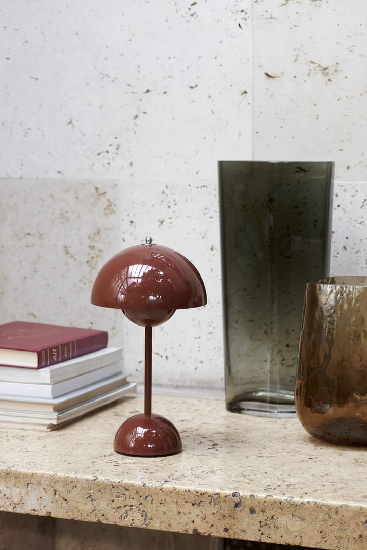 Flowerpot portable bordslampa VP9 - röd_brun - &Tradition
