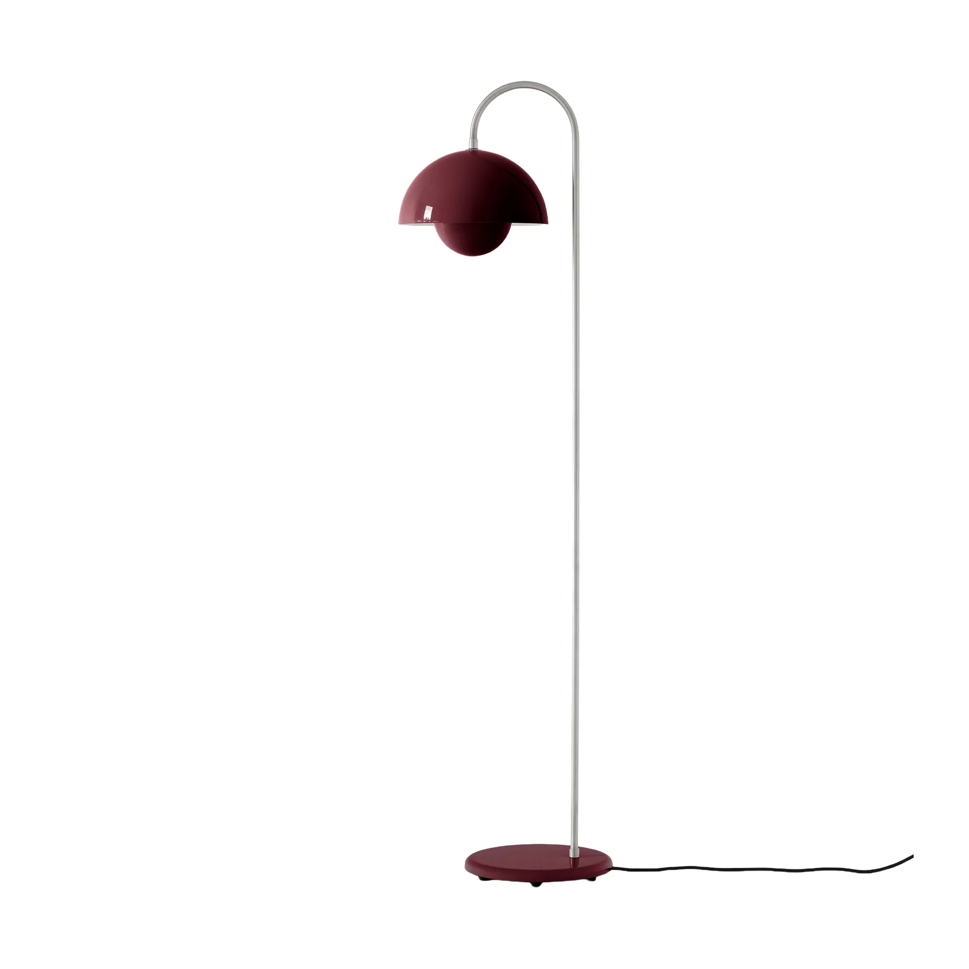 Flowerpot VP12 golvlampa, Dark plum &Tradition