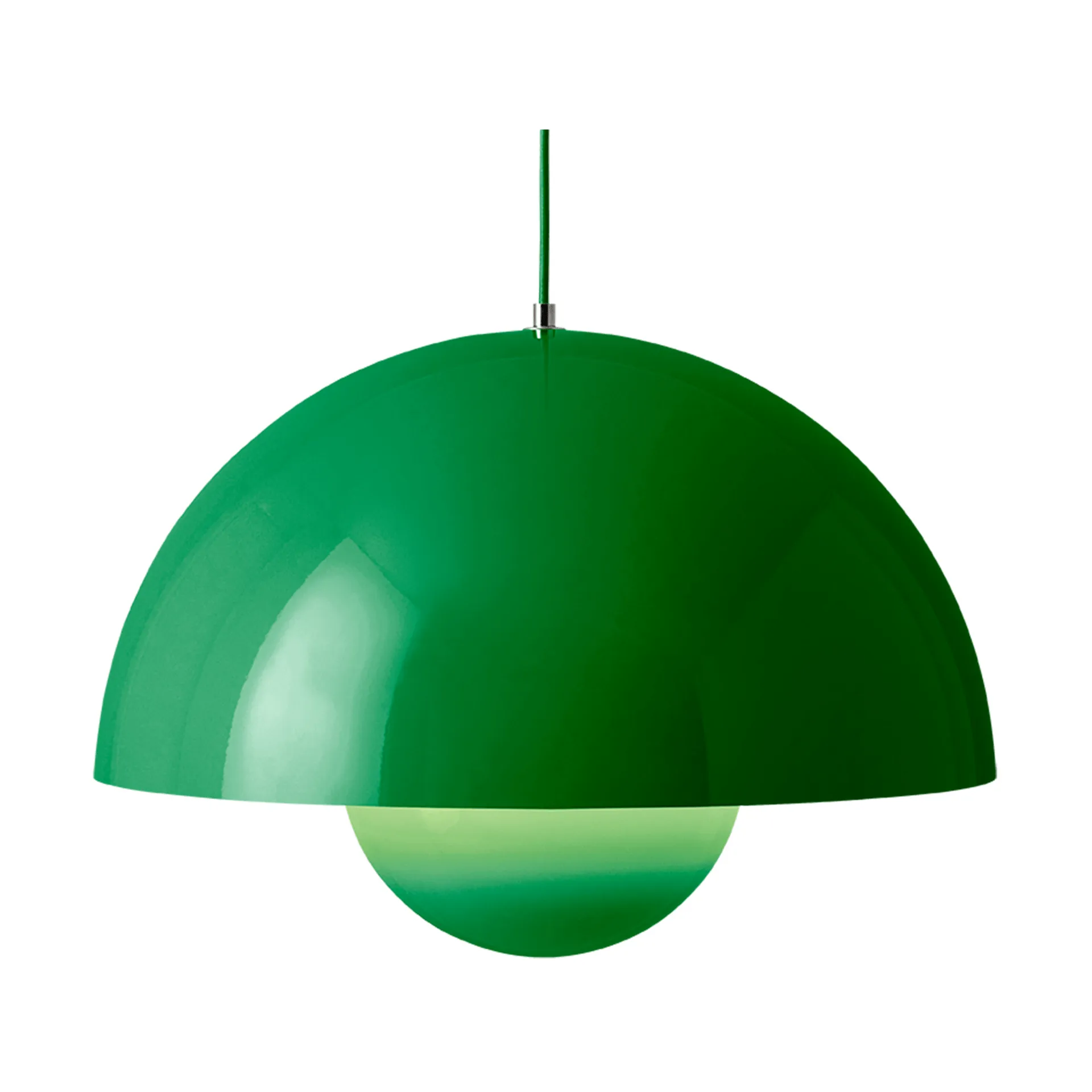 Flowerpot VP2 pendel stor, Signal green &Tradition