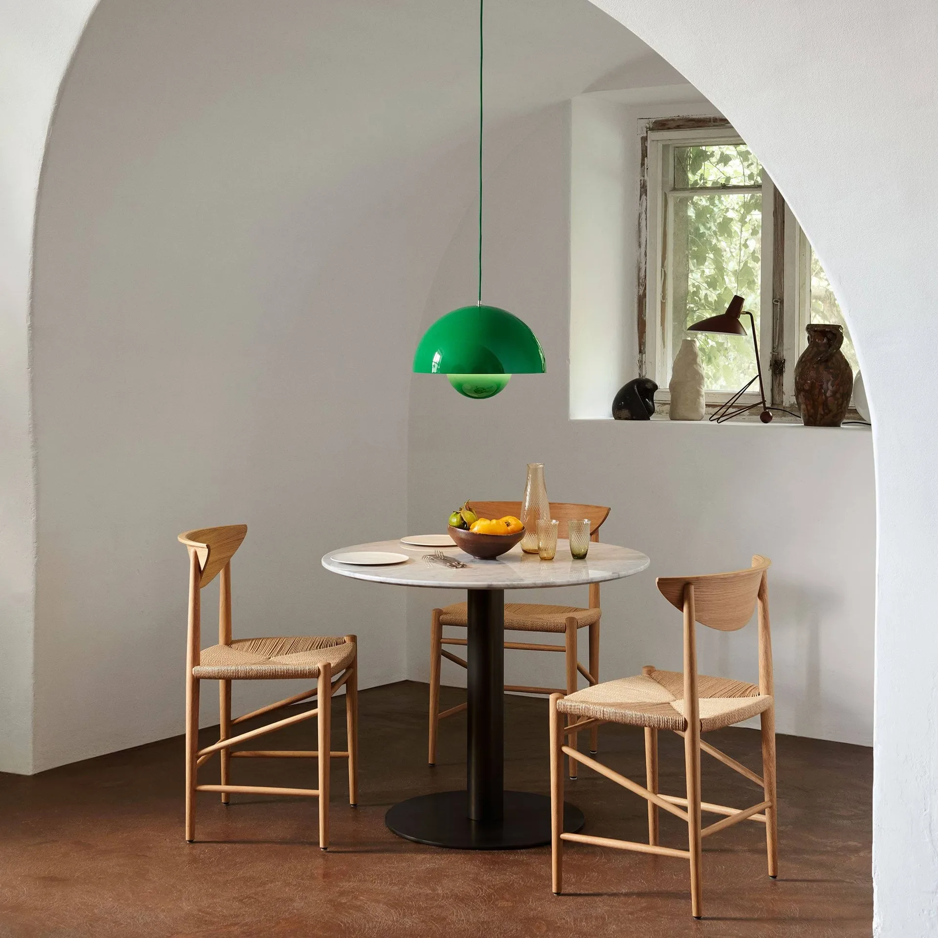 Flowerpot VP2 pendel stor, Signal green &Tradition