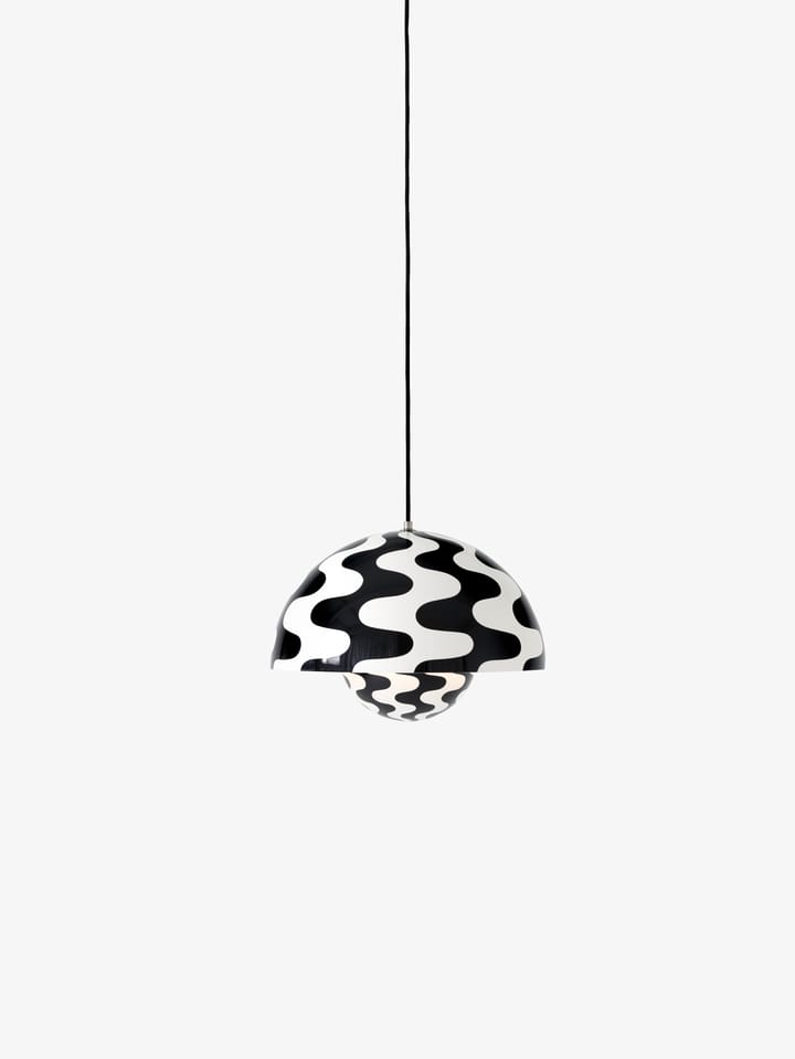 Flowerpot VP7 pendel, Black-white pattern &Tradition