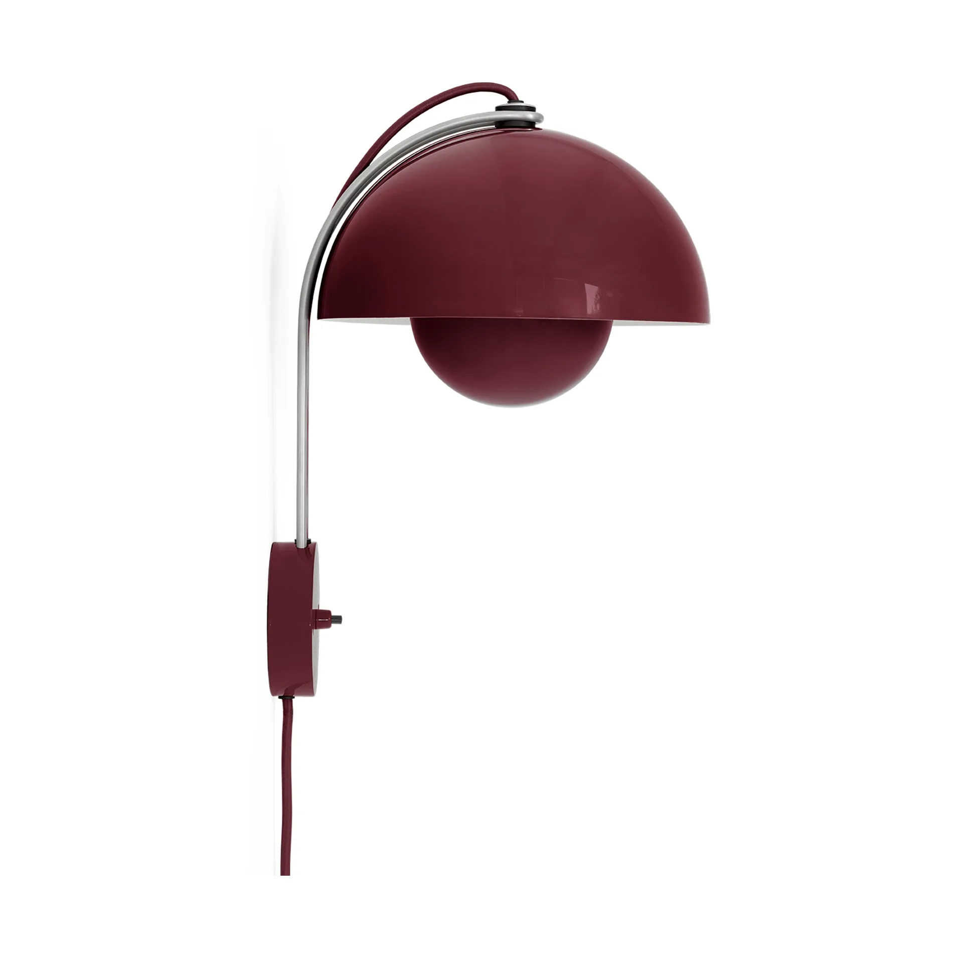 Flowerpot VP8 vägglampa, Dark plum &Tradition
