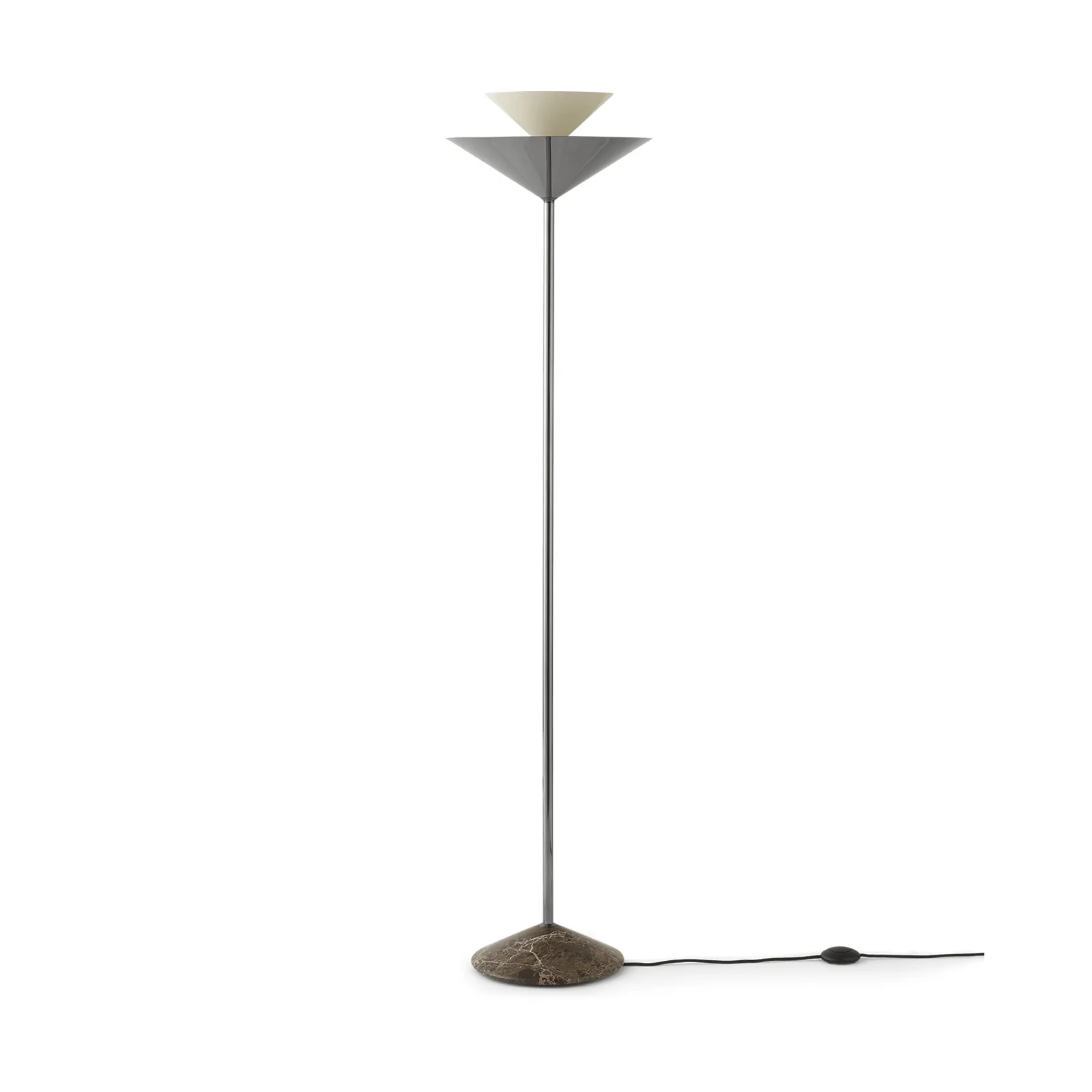 Gio LN 28 golvlampa, Mörk krom, marmo &Tradition