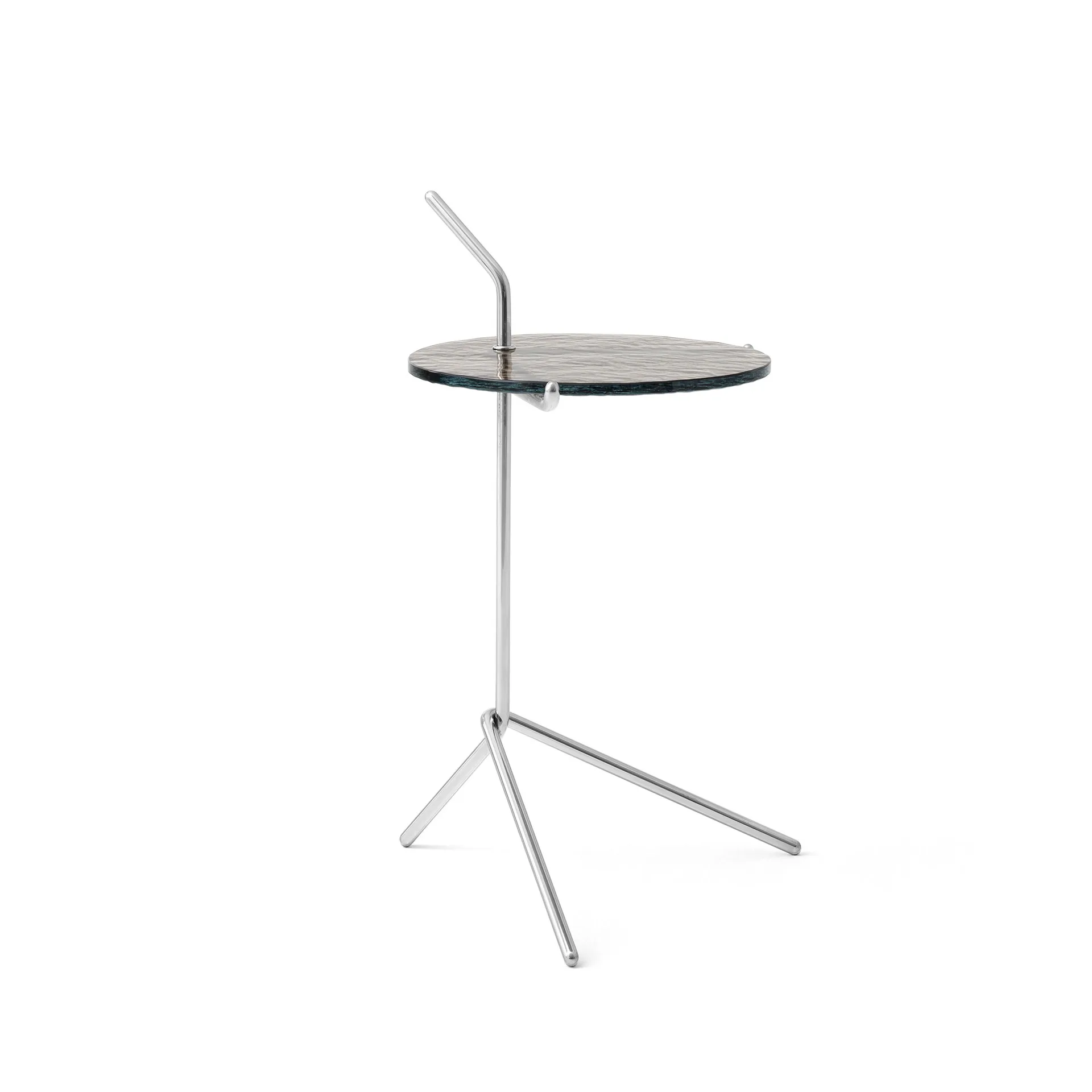 Halten SH9 sidobord, Smoked glass-stainless steel &Tradition