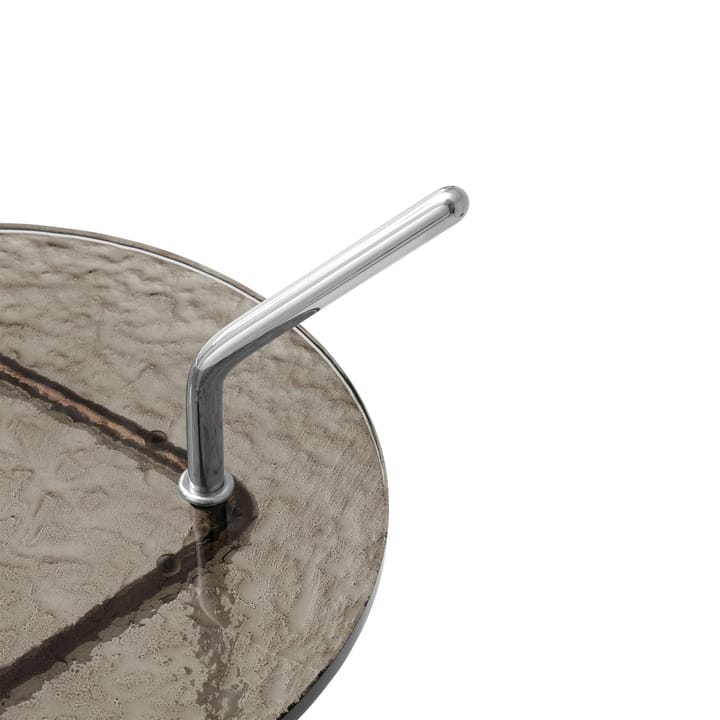 Halten SH9 sidobord, Smoked glass-stainless steel &Tradition