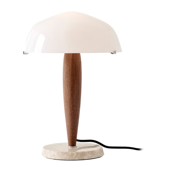 Herman SHY3 bordslampa - walnut & cream marble, textilsladd - &Tradition