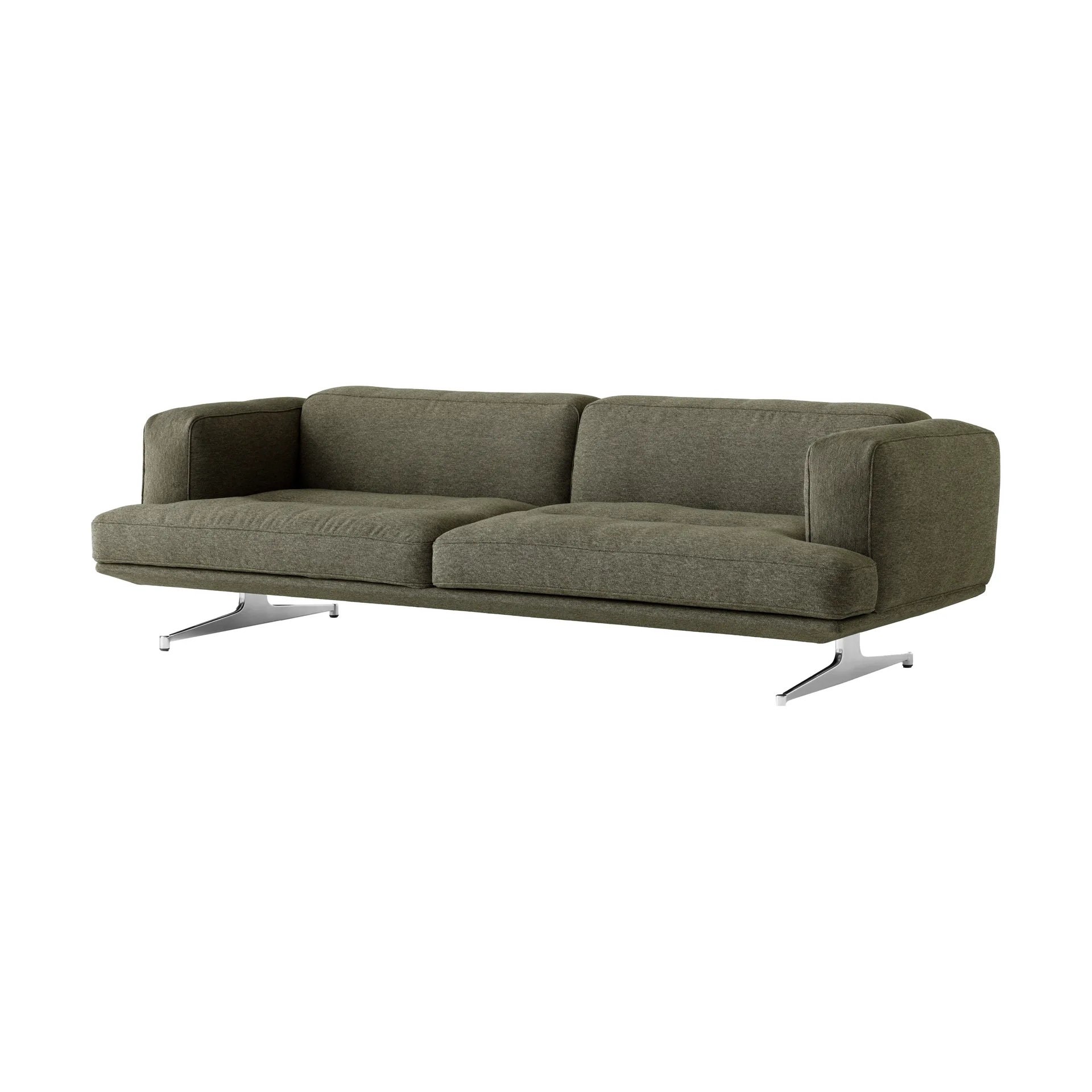 Inland AV23 3-sits soffa, Clay 0014-polished aluminium &Tradition