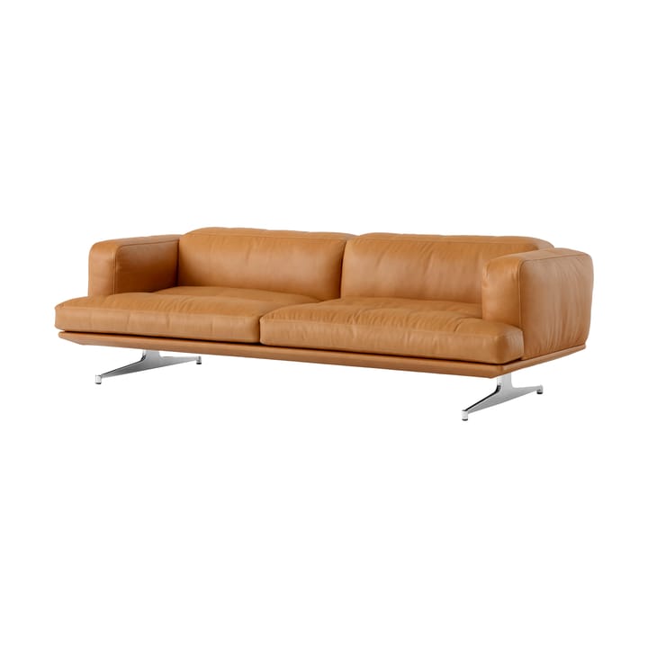 Inland AV23 3-sits soffa - Noble läder cognac-polished alu - &Tradition