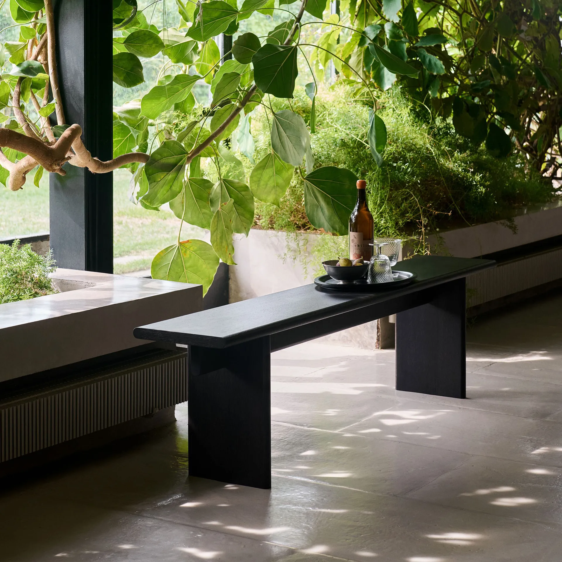 Ita OS5 bänk 170 cm, Dark stained oak &Tradition