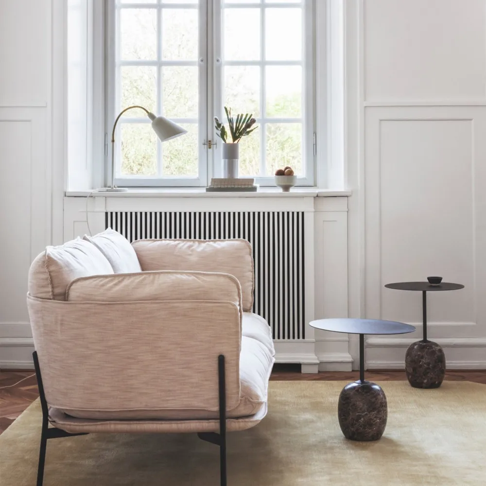 Lato LN9 sidobord, svart, emparador marmor &Tradition