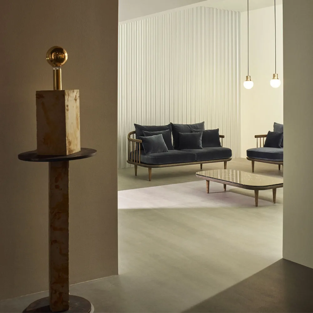 Mass Light NA5 Pendel, svart marmor/vit, nero marquina &Tradition