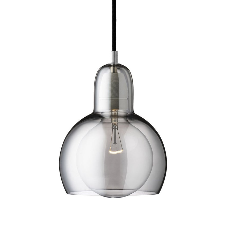 &Tradition Mega Bulb Silver lampa silver-glas | Skandinavisk Design | Taklampor & Pendlar | Svart