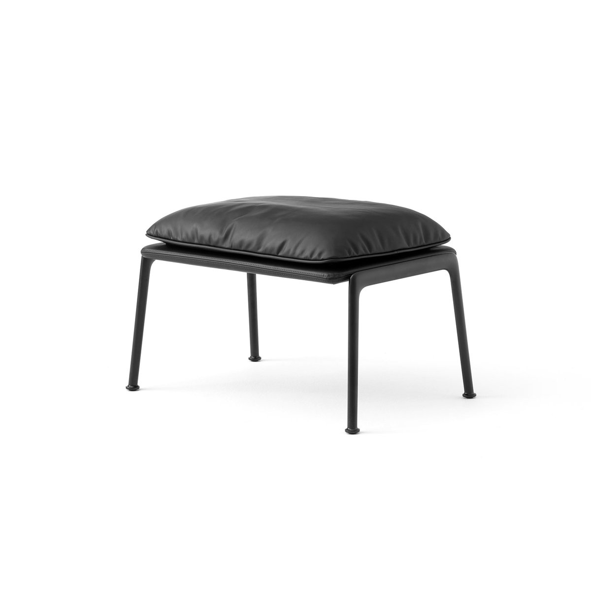 &Tradition Muno LN20 fotpall Warm black-Noble leather Black